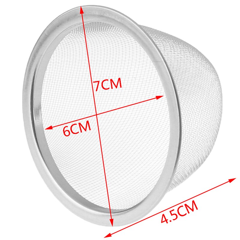 Herbruikbare Diameter Rvs Mesh Thee-ei Zeef Theepot Tea Leaf Spice Filter Drinkware Keuken Accessoires 5-9.5 Cm: 7cm