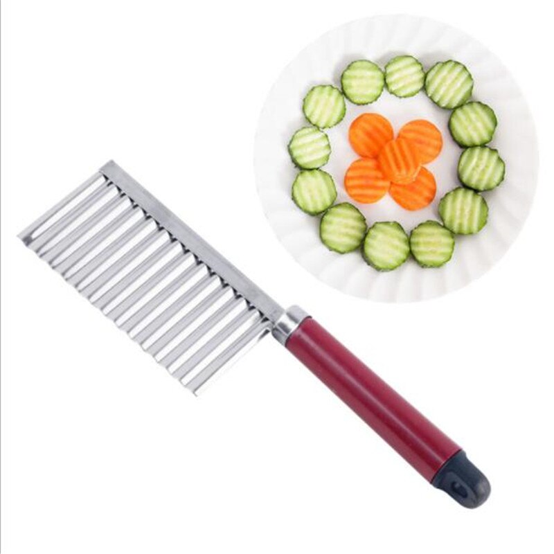 Aardappel Golvende Randen Mes Roestvrij Staal Keuken Gadget Groente Fruit Snijden Snijden Dunschiller Koken Gereedschap