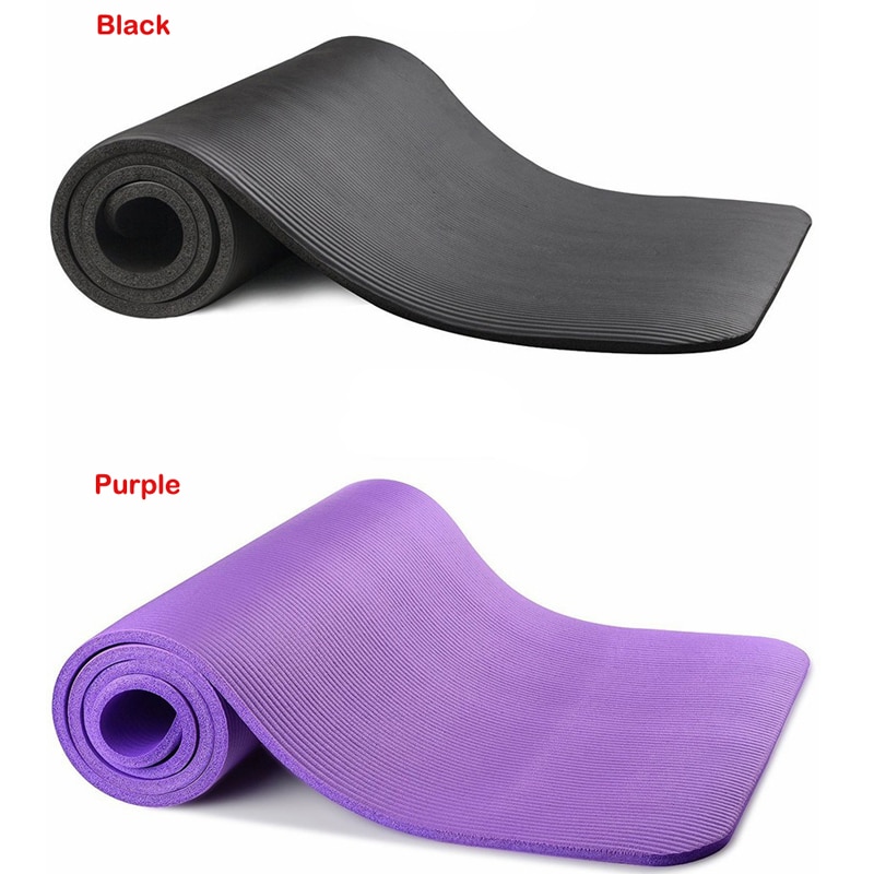 Colchoneta extragruesa de 10mm para yoga, colchoneta duradera para principiantes, para Pilates, NBR, saludable, gimnasio, estudio de Fitness