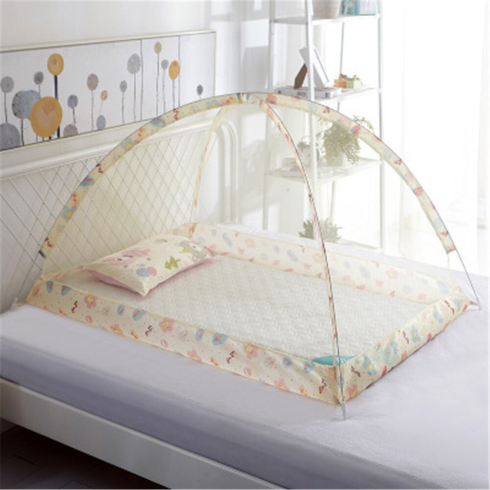 Casa têxtil crianças sem fundo instalação-livre yurt mosquiteiro bebê rede de dormir com suporte: yellow