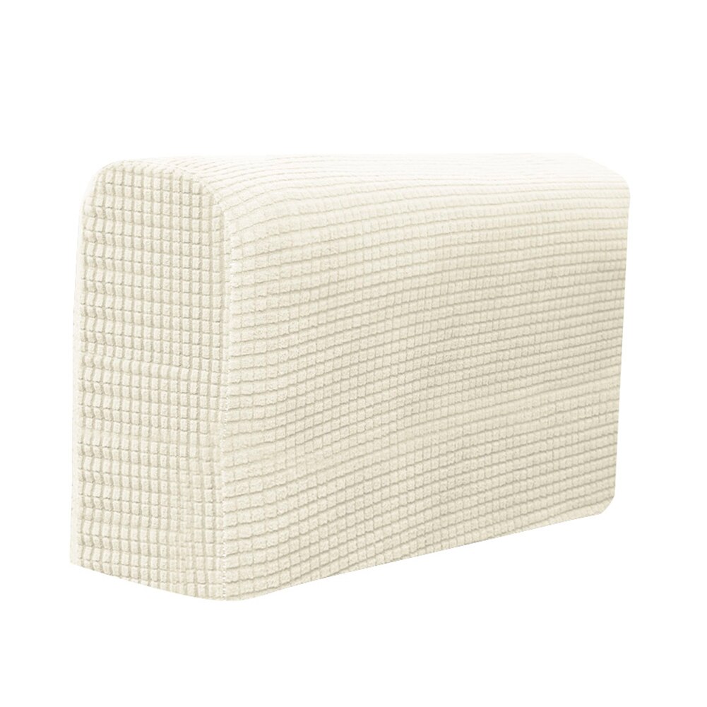 2 Pcs Sofa Furniture Armrest Covers Couch Chair Arm Protectors Stretchy for Home SDF-SHIP: creamy white