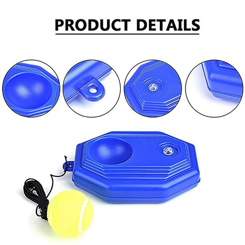 Pelota de tenis raqueta de tenis pelotas de entrenamiento práctica Base posterior herramienta de entrenamiento cuerda elástica raquetas de tenis