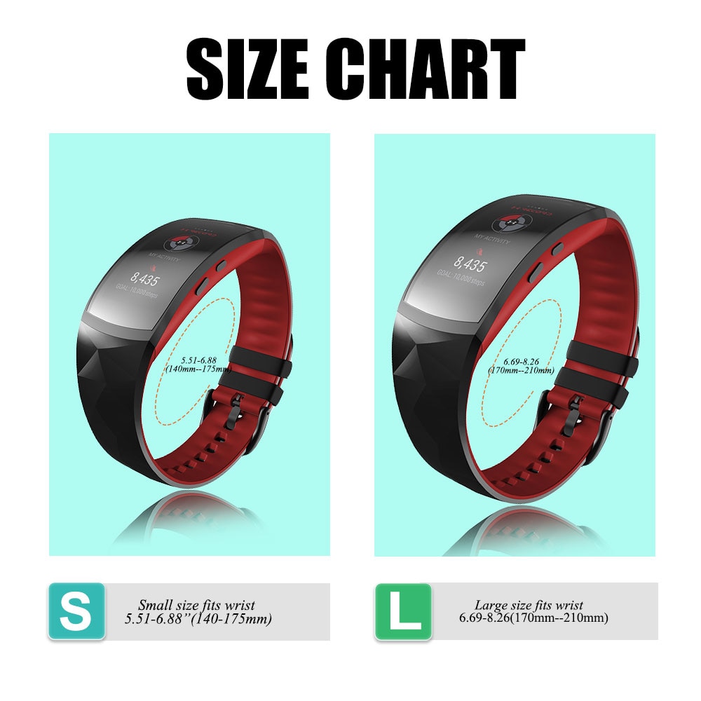 Yhteensopiva samsung gear fit 2 pro kellon ranneke / sovi 2 ranneke korvaava silikoni-älykellon rannekkeet samsung gear fit 2 pro