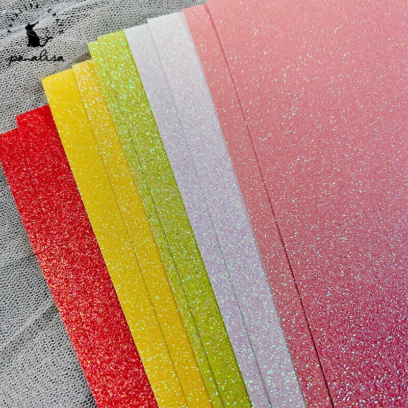 Panalisacraft 120GSM A4 10Pcs Gemengde Kleuren Ombre Glitter Papier Super Glanzend Papier Premium Kaart Papier Ambachtelijke Papier Kaart Papier