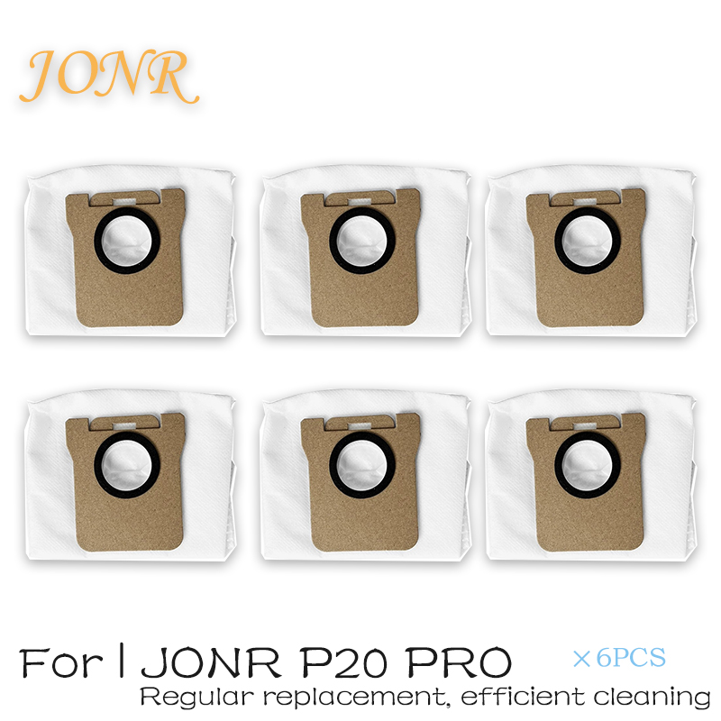 Tilbehør til jonr  p20 pro støvsugerrobot, sidebørste, moppeklud, støvpose, effektiv mikrofiber, reservedele til rengøring: Blomme