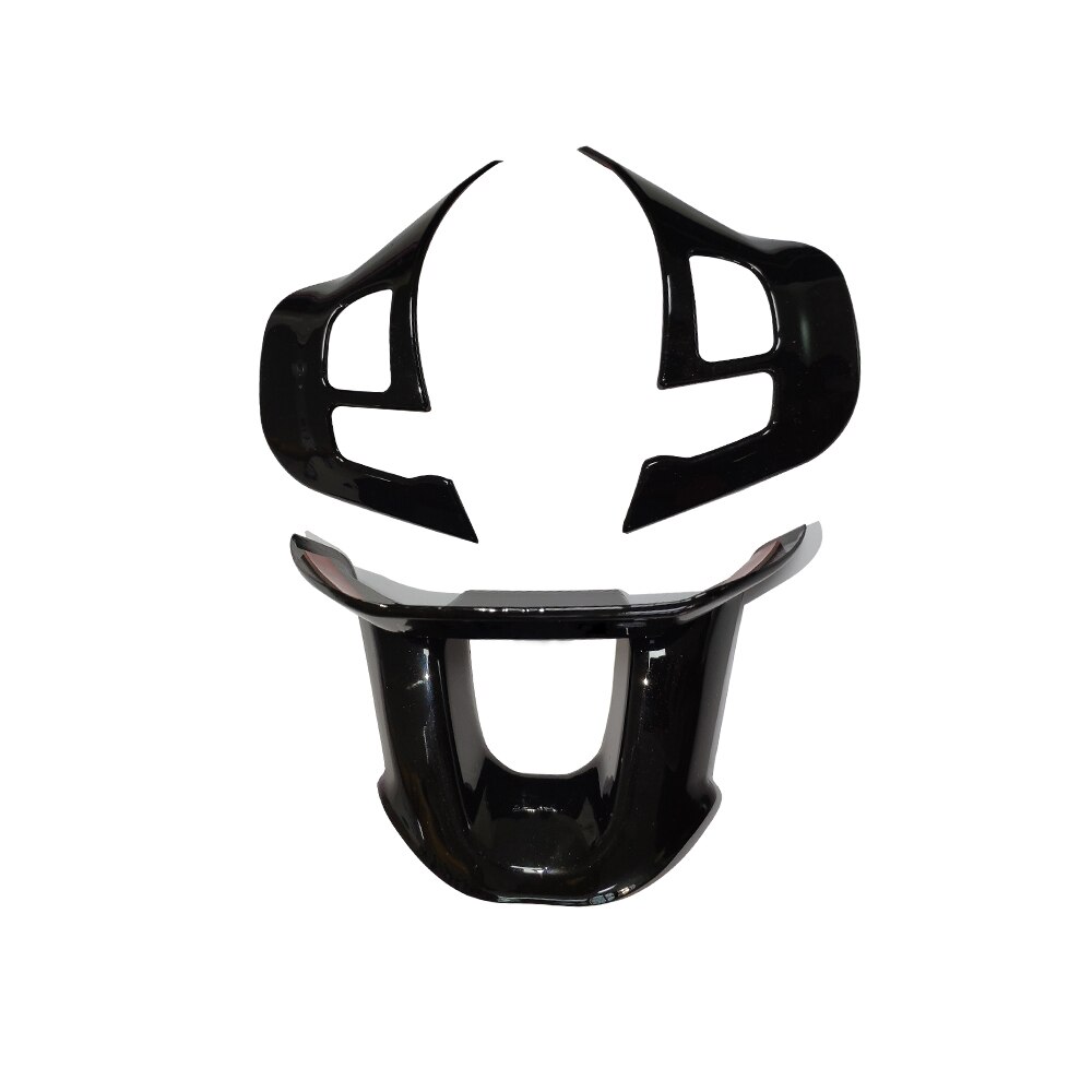 Car Steering wheel sticker wrap cover logo emblem decal black carbon fiber interior trim for Peugeot 208 T9 accessories