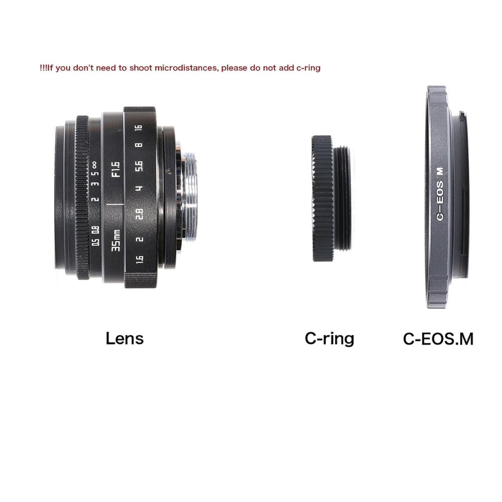 Mini 35Mm F/1.6 C Mount Cctv F1.6 Lens Voor Canon Eos M EF-M Fuji Fujifilm Fx sony Nex A6300 A6000 Mirrorless Camera