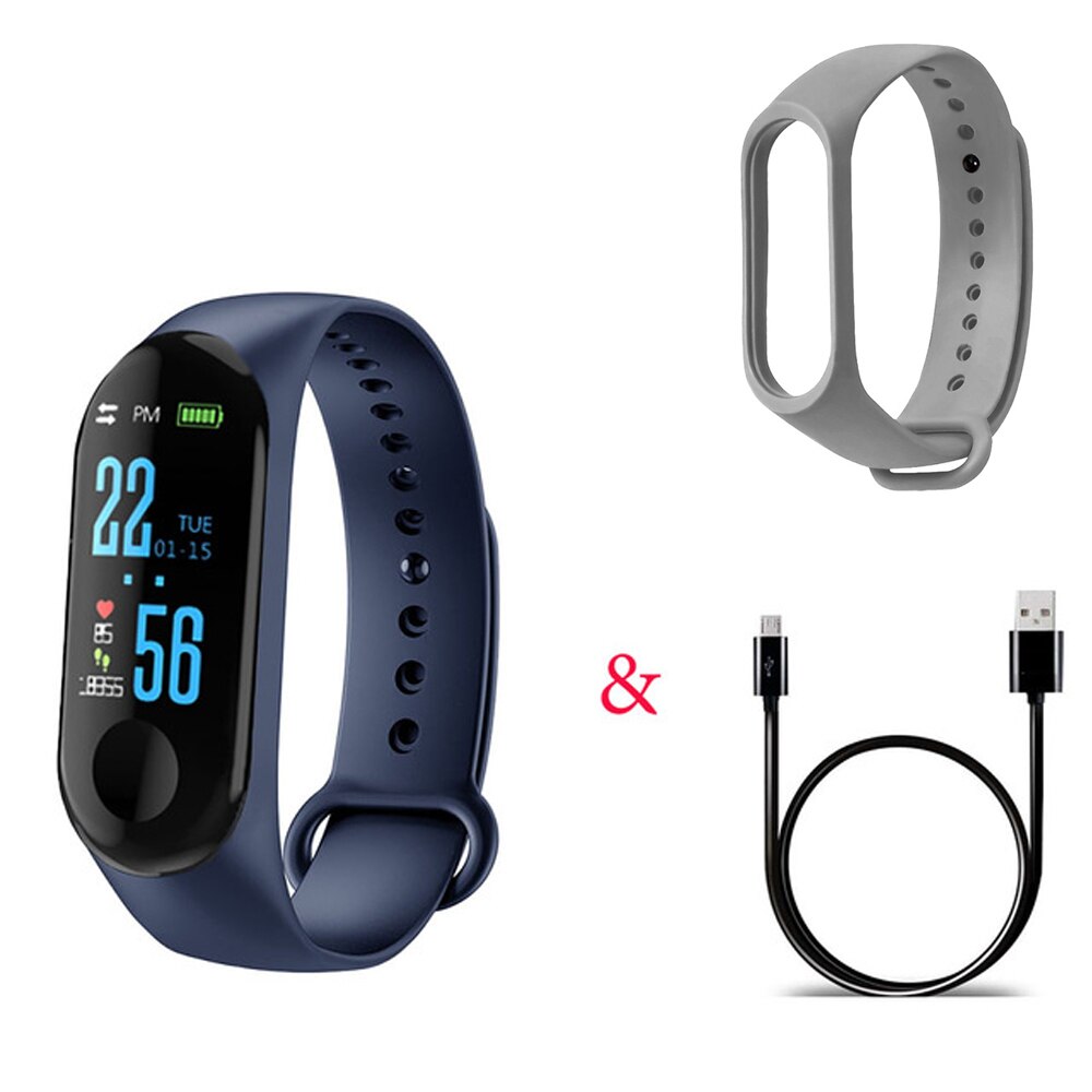 Pulsera inteligente PK redmi band M4 M3 pro, pulsera inteligente deportiva con control del ritmo cardíaco y de la presión sanguínea para hombre y mujer