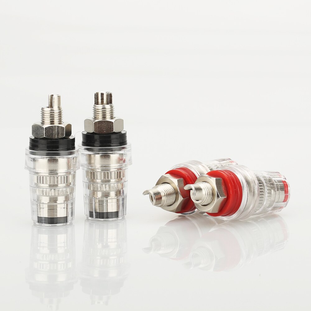 4 stücke Hohe Leistung rhodiniert Bindung Post für Verstärker Lautsprecher 4mm Banane stecker stecker