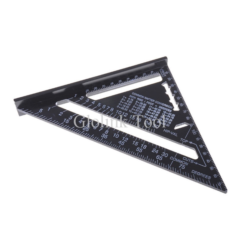 7" Inch Triangle Ruler Measuring Tool Quick Read Square Layout Tool Triangle Angle for Carpenter Ruler For Woodworking