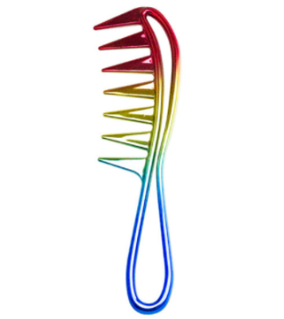 Peluquería, peluquería, peine ancho de diente grande, peine suavizante, cabeza de aceite para el hogar, peine hueco para hombres y mujeres, peine de estilismo, accesorio de peluquero: Multicolor