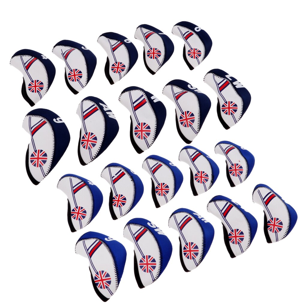 10 Pcs Golf Headcovers Head Covers Iron Beschermen De Union Jack