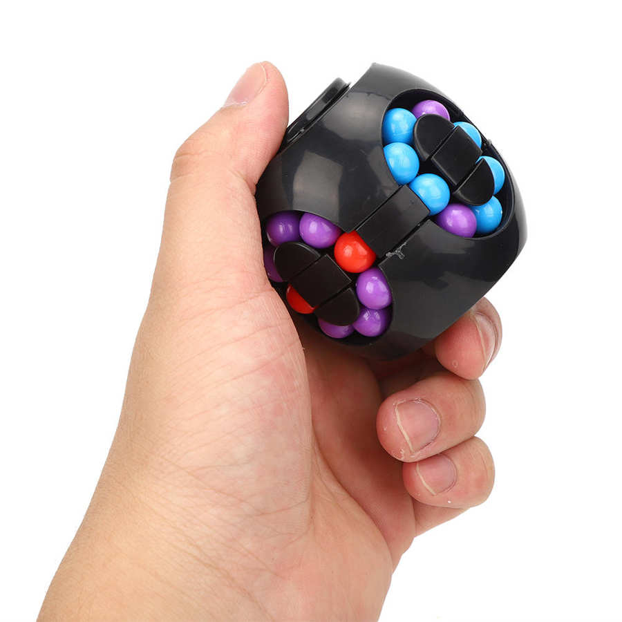 2PCS Little Magic Bean Gyro colorful magic Cube Fingertip Gyroscope stress relief cube Children's educational toys