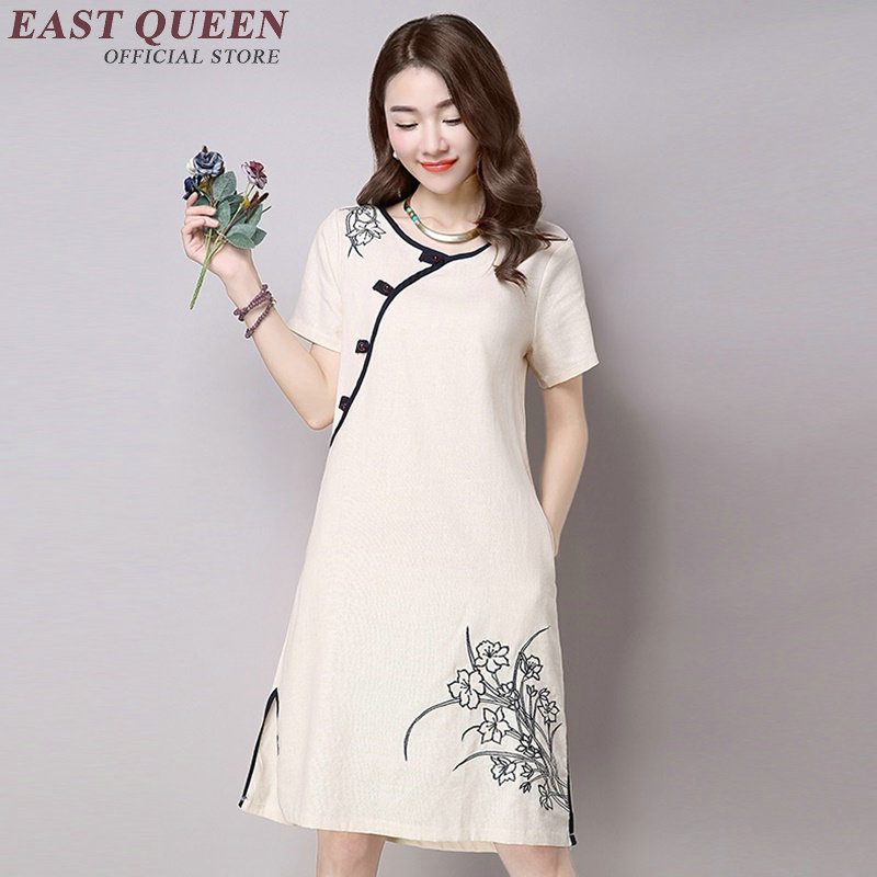 Orientalischen stil kleider qi pao kurze cheongsam kleid moderne qipao kleid frauen modernen chinesischen kleid AA1081