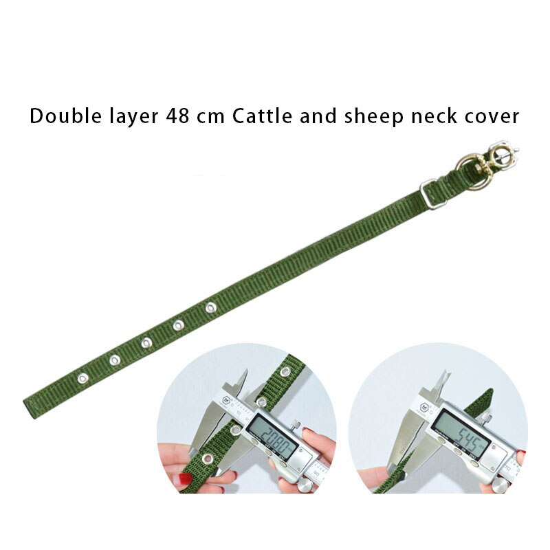Uvey 2pcs large bundle Cattle Collars Wear-resistant Firm bundle Cattle Belt Thicken Tying cow Collar pasture tool: Double layer 48cm