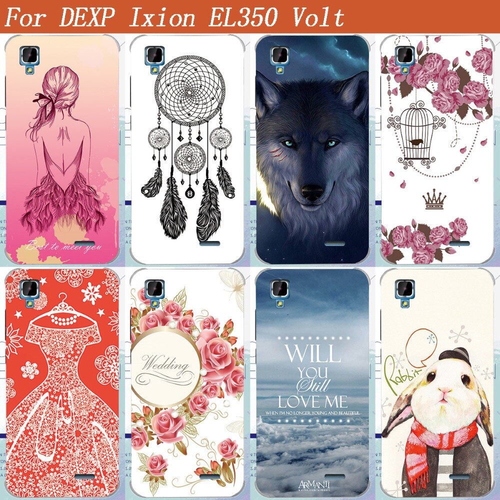 Modelli di lusso dipinti custodia per cellulare per DEXP Ixion EL350 Volt Cartoon TPU pittura coperture fai da te per DEXP Ixion EL350 Volt