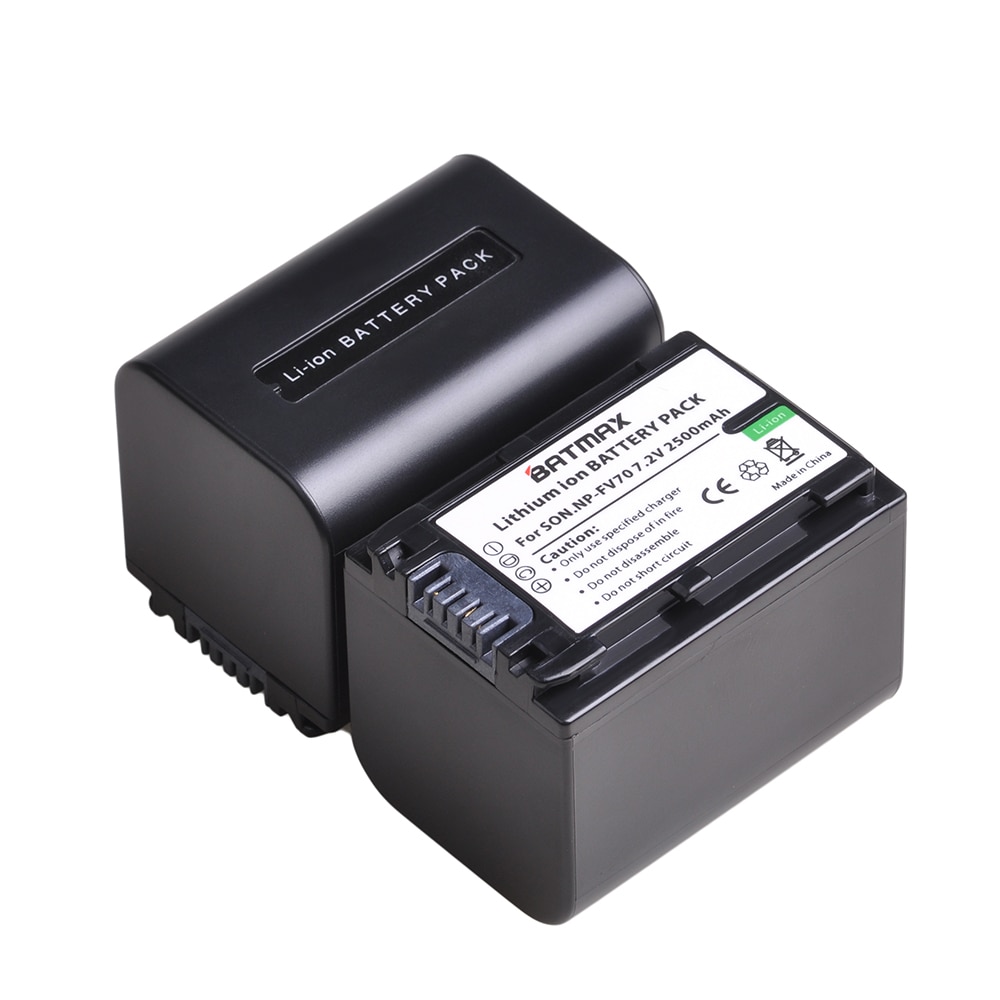 2 Pièces 2500mAh NP-FV70 NP FV70 Batterie + LCD Double Chargeur USB pour Sony NP-FV30 FV50 FV70 FV90 FV100 FV120 HDR-SR68 DCR-SX85 DCR-S