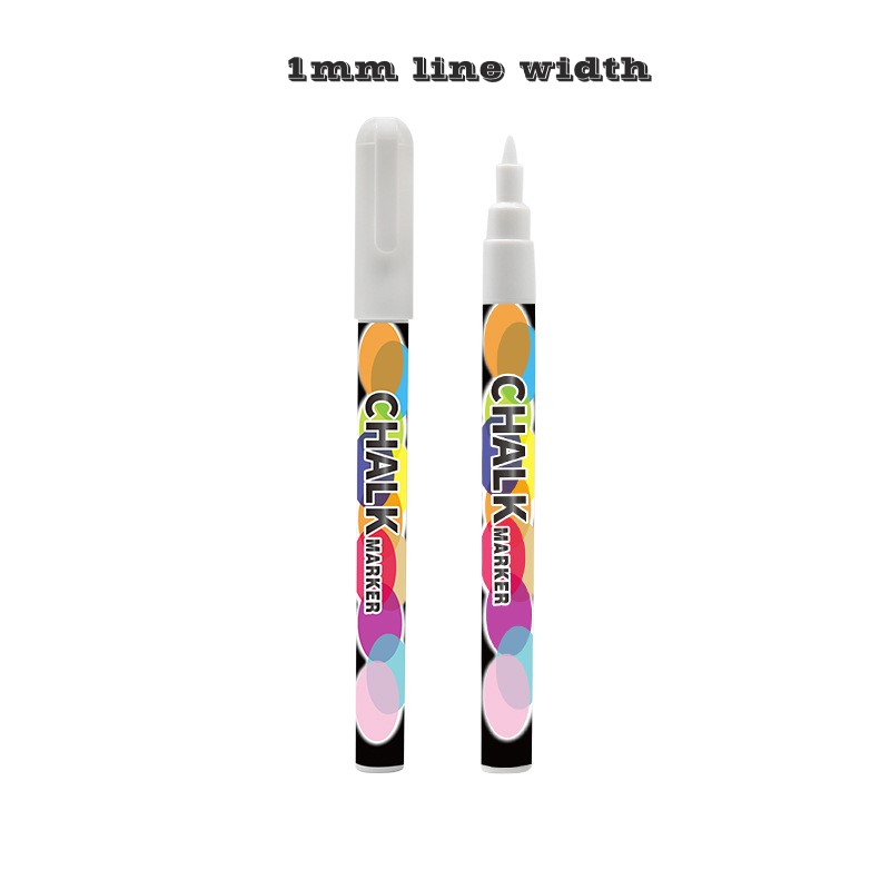 Weiße flüssige Kreide-Graffiti kann abgewischt werden, Werbung, fluoreszierender Tafelstift, wasserlösliche, saubere Hände, kein schmutziger Tafelstift: WHITE