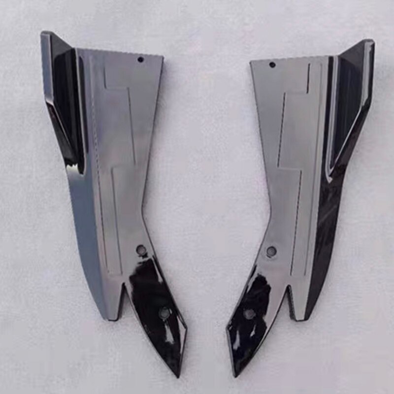 Universal Carbon Fiber Car Bumper Spoiler Rear Lip Angle Splitter Diffuser Winglet Wings Anti-crash modified Car Body Side Skirt: Bright BK