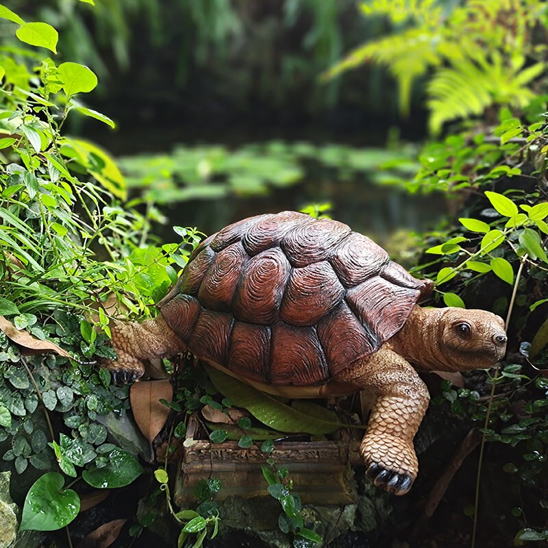 Simulation Floating Turtle Sculpture Ornaments Outdoor Courtyard Pond Micro Landscape Statue Crafts Garden Pool Decor