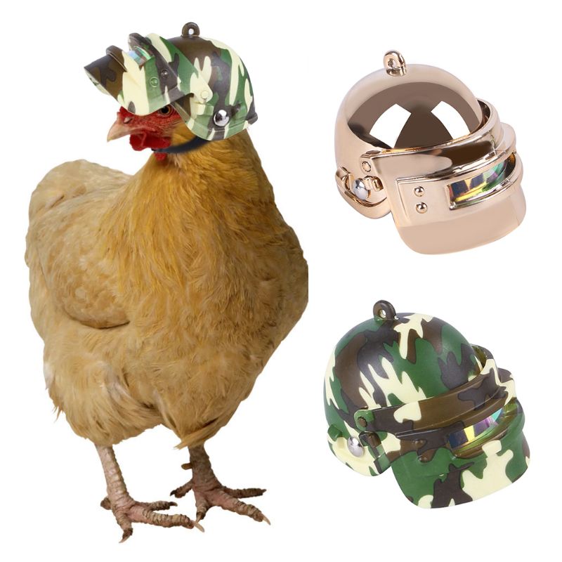 Casco para mascotas, pollo, pollo, pato, codorniz, sombrero duro, protección para la cabeza, sombreros, suministros para la cabeza, productos para granja de pollos, animales C42