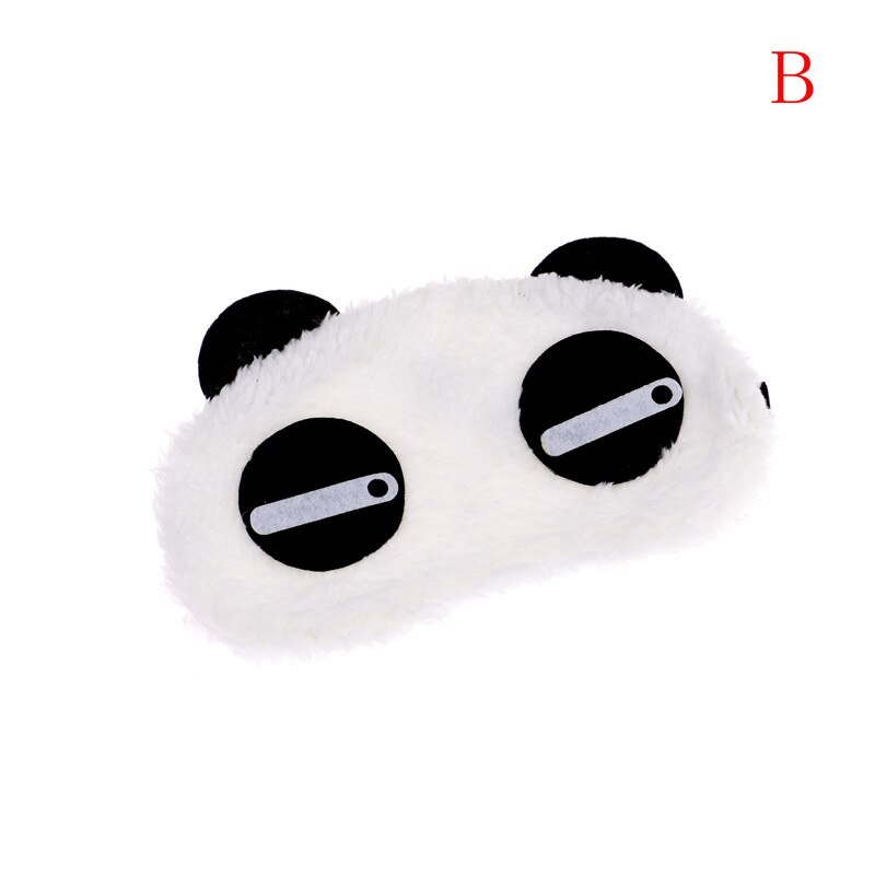 Mascarilla antifaz para dormir Kawaii, antifaz para dormir, antifaz para los ojos, bonita cara blanca de Panda, sombreado, gafas de algodón para dormir, ayuda a relajar las gafas de viaje, 1 ud.: B