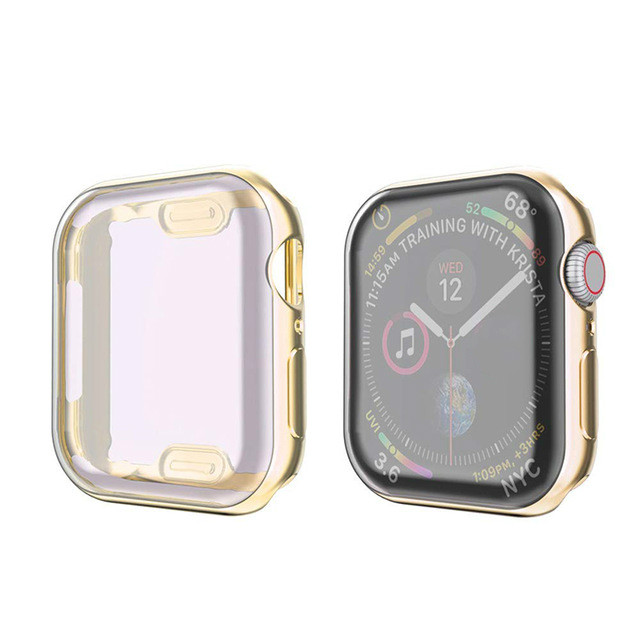 Cover voor Apple Watch Ultra 9 8 7 6 SE 5 4 Screenprotector voor iWatch-serie 38 mm 40 mm 41 mm 42 mm 44 mm 45 mm 49 mm Soft Clear Case: XXXL / Black Yellow