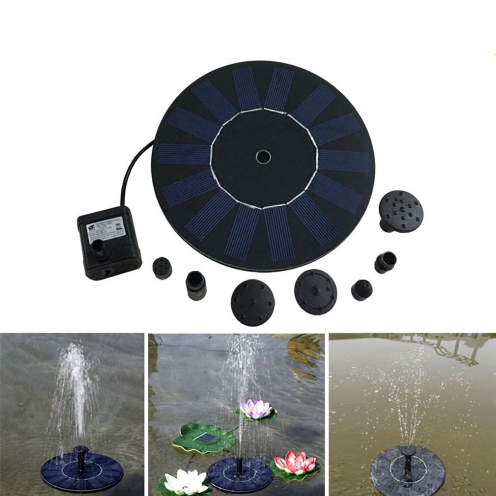 Solar Powered Fountain Pump Kit Water Spray Nozzle Fall Display Pond Garden Floating Sprinkler Upgraded outdoor fountain