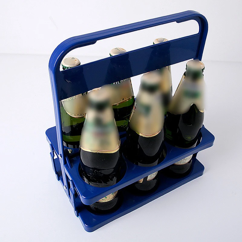 Support à bière pliable en plastique Portable, organisateur de tasses Durable, casier à vin, porte-bouteille de bière, panier à boissons, support à Cocktail réutilisable