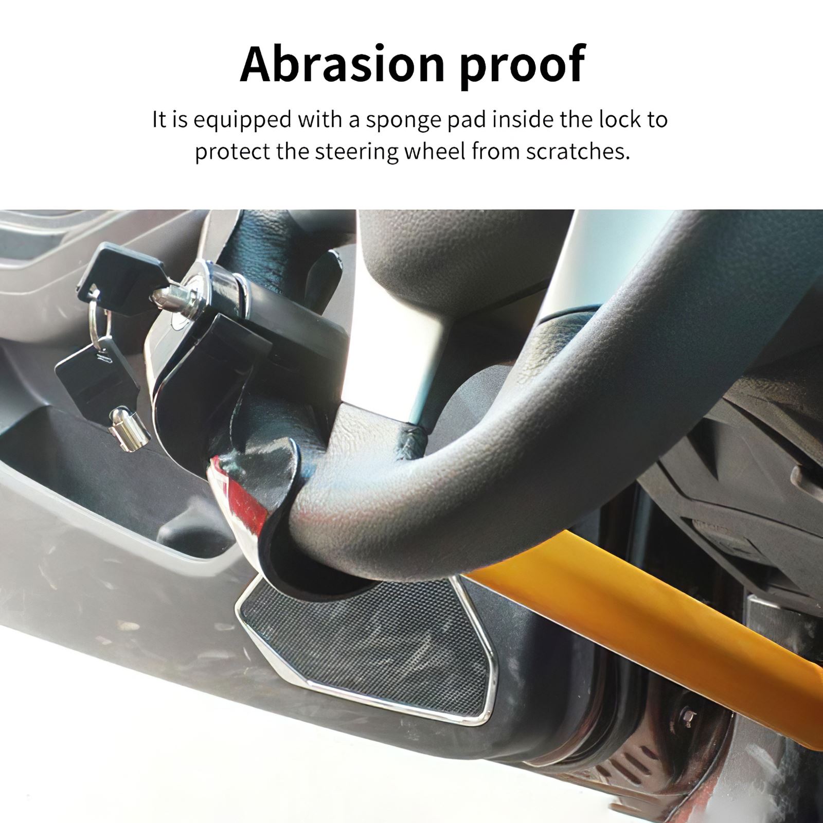 Car Security Steering Wheel Lock T Shape Security Lock Reliable Practical Easy to Use Universal for Steering Wheel Car