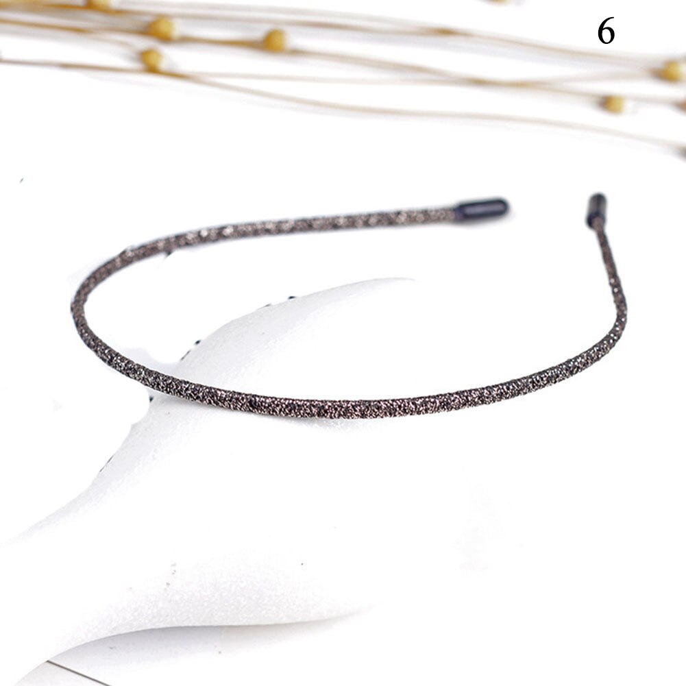 Vrouwen chique super dunne glitter haaraccessoires golvende glanzende metalen kleur hoofdband zomer haarband voor vrouwen en meisjes: 6
