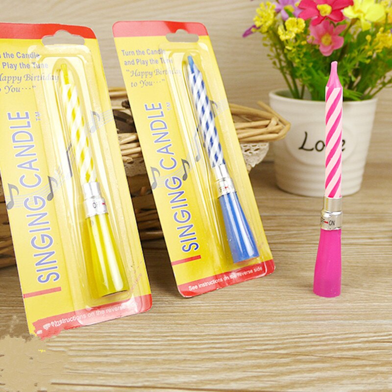 Happy Birthday Singing Music Singing Spiral Candle for Cake Decoration