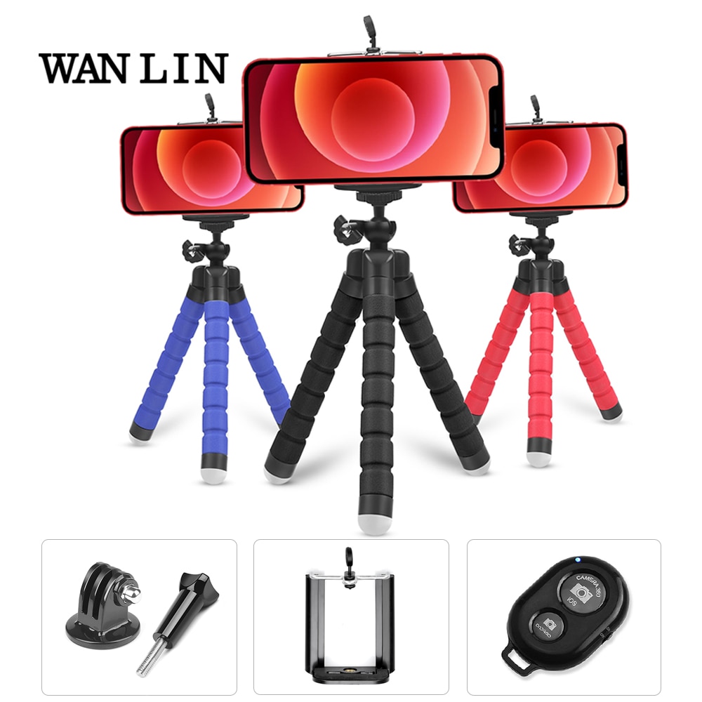 Uchwyt na telefon elastyczny statyw trójnożny uchwyt na aparat telefoniczny Gopro Selfie stojak Monopod wsparcie zdjęcie zdalnego sterowania