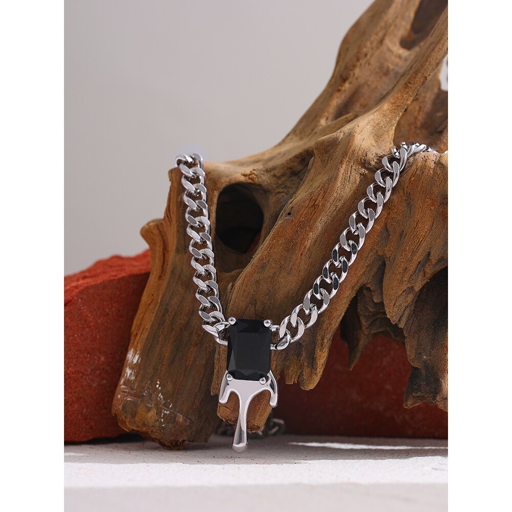 Yhpup moda geometrica CZ ciondolo collana squisita Cubic Zirconia collare in metallo collana donne gioielli бижутерия для женщин