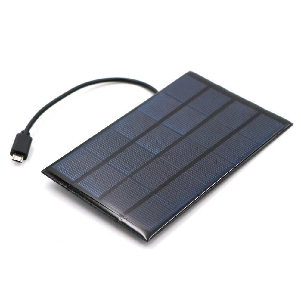 2w 5v solceller mikro usb android solcellepanel lader rute rask diy utendørs batteri polysilicon bærbar reisetavle