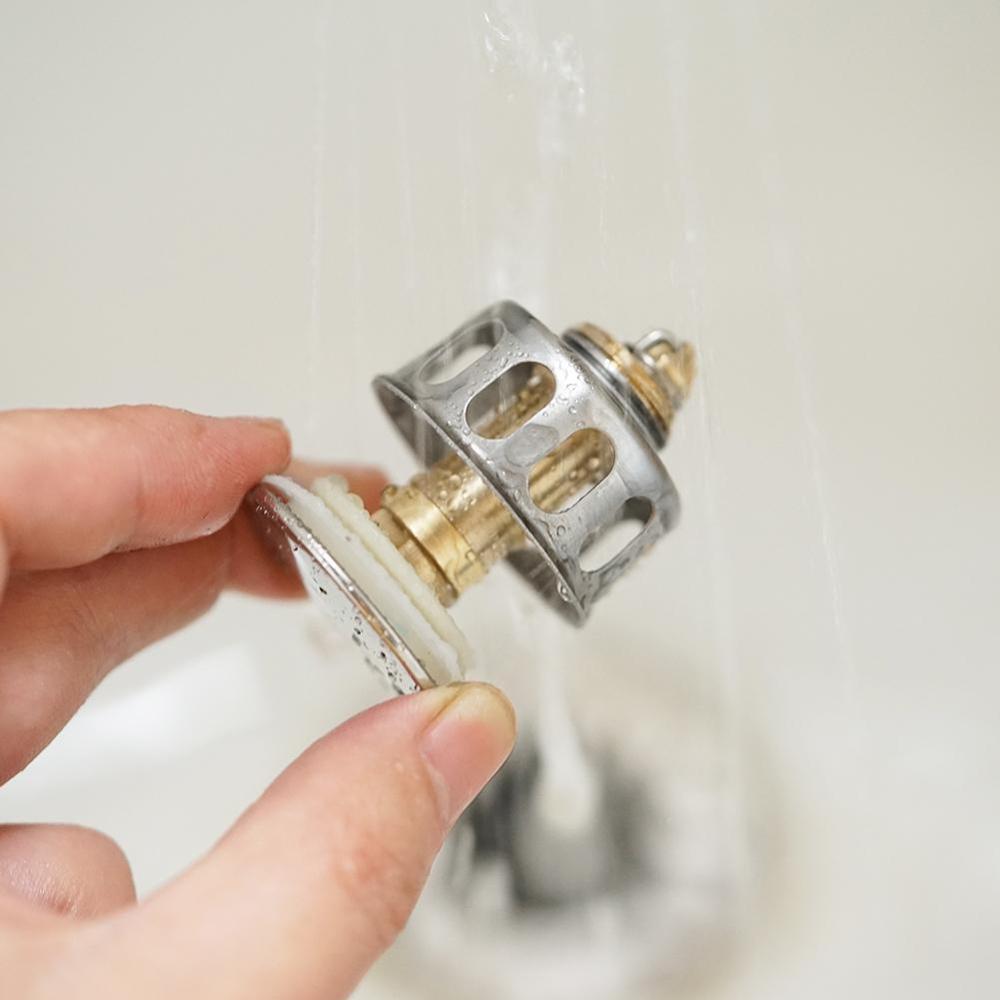 Luxe Sink Up Drain Stopper Wastafel Badkamer Toilet Messing Bad Plug Wastafel Keuken Cap Bounce Core Accessoires W0J9