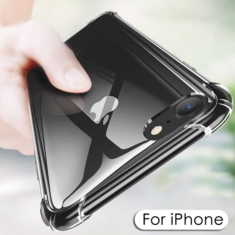 Di lusso Antiurto Cassa Del Telefono Del Silicone Per il iPhone SE 2020 6 6s 7 8 Più di 11 Pro X XS MAX XR Caso Trasparente di Protezione Della Copertura Posteriore