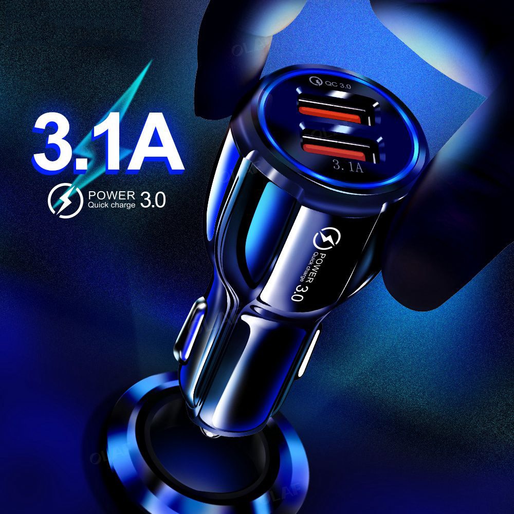 Quick Charge 3.0 USB Car Charger For Samsung S10 iPhone X Xs Huawei Xiaomi Fast Charging Mobile Phone Car Phone Charger