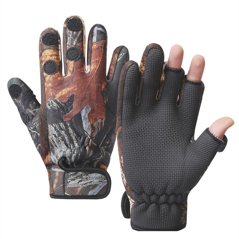 Outdoor Winter Angeln Handschuhe Drei Finger Flip Finger Handschuhe Atmungsaktive Anti-slip Wasserdicht Wandern Sport Radfahren Handschuhe