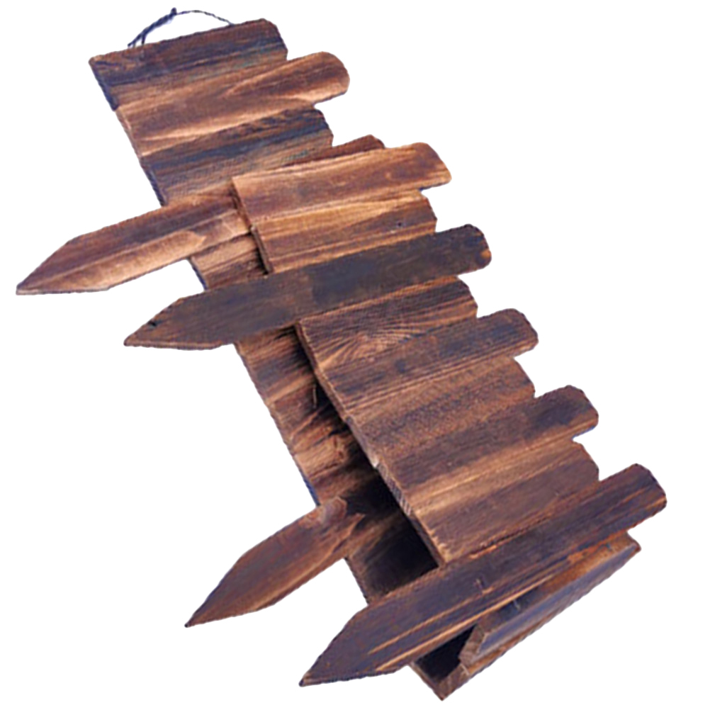 Borde de valla de jardín de madera, protección anticorrosión para césped y paisaje, arbustos decorativos naturales reutilizables para exteriores, árboles y plantas