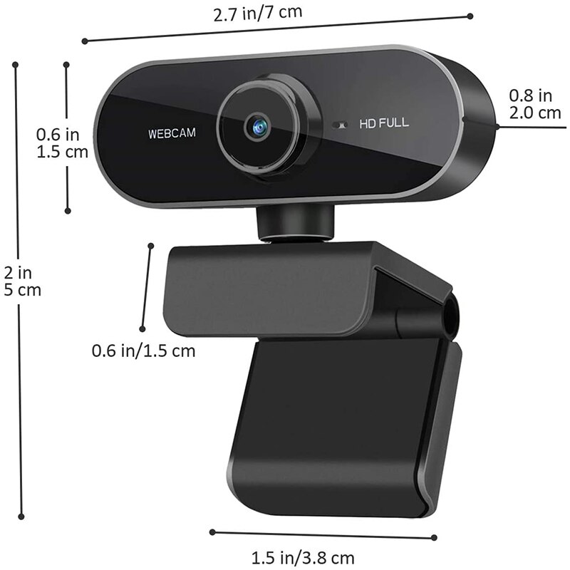 1080P Webcam con Microfono-HD Webcam per il computer, il computer Portatile, PC- USB Della Macchina Fotografica per il video di Chiamata di Registrazione di Videoconferenza