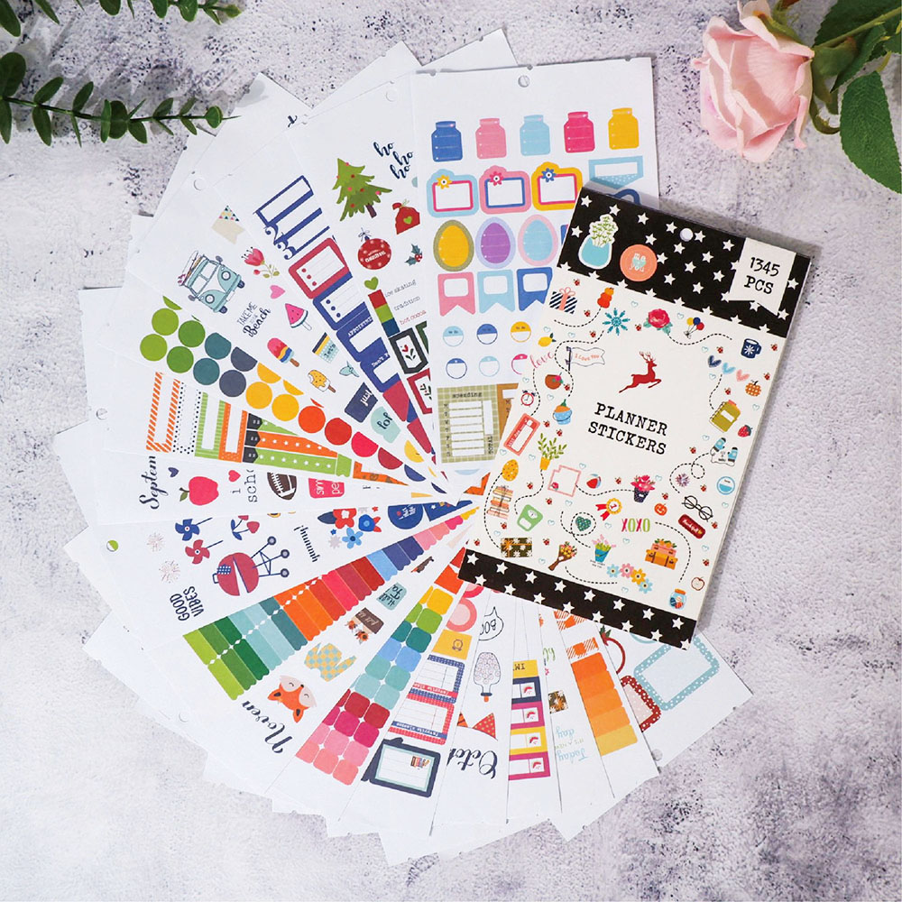 Set Stickers 3D Maison – 40 Motifs – Livre Réutilisable – Pinces – Anti-stress – Adultes Enfants