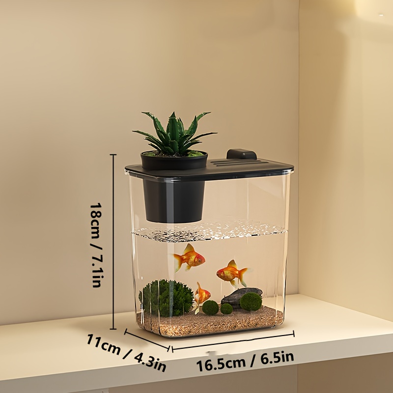 Poisson précieux transparent pour la maison et le bureau, uniquement le poisson précieux ne comprend pas les accessoires décoratifs, élevage, pingouin de bureau, 1 pièce: Bleu