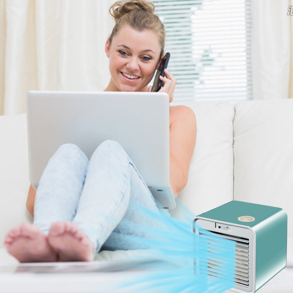 Mini Portable Air Conditioner Humidifier Purifier Air Cooler Desktop USB Air Cooling Fan Device Office Home Air Conditioning