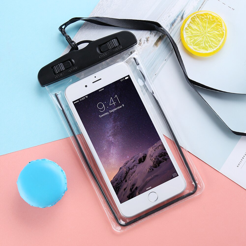 Bsliufang universelle wasserdichte handyhülle, wasserdichte tasche, handyhülle für iphone 12, 11 Profi max, handytasche, schutzhülle: Schwarz