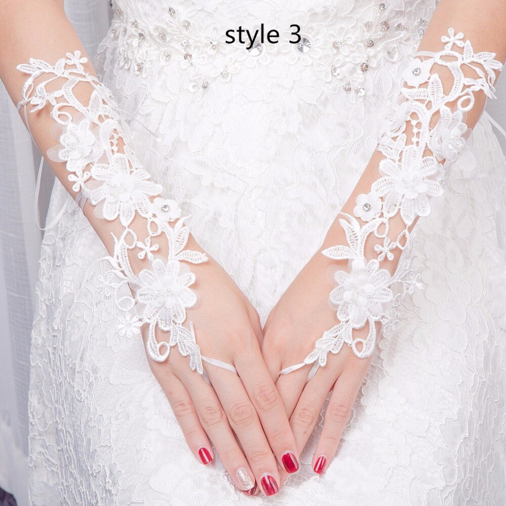 Gants de mariage bon marché, accessoires de mariage, 6styles, fournitures de studio pour spectacle novia