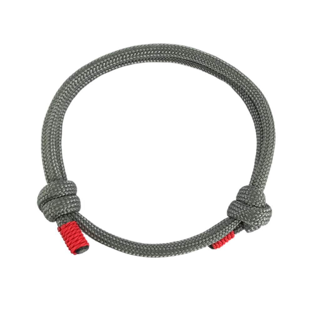 Marin Bracelet léger Simple fait à la main Passion nautique tressé Bracelet bricolage résistant à l'usure artisanat corde réglable: Gris