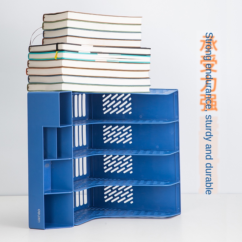 Thickened Folder Storage Box Document Holder Vertical Bookshelf Book Stand Desktop File Box Basket A4 Multilayer Stationery