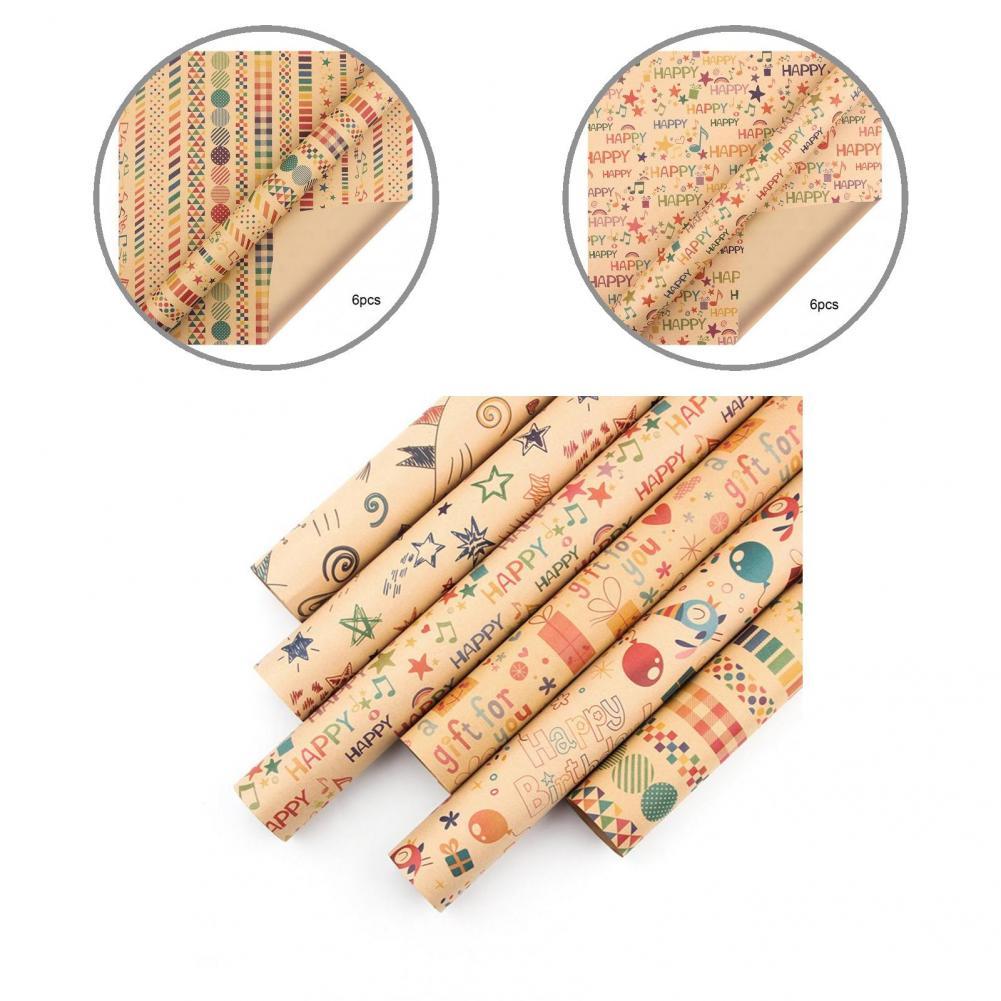 1 Set Good Single-sided Christmas Wrapping Papers Lightweight Christmas Wrapping Paper Eco-friendly for Bar