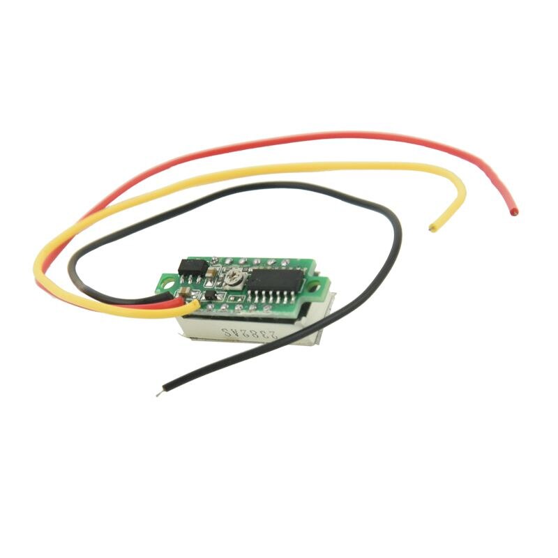 Mini Digital Voltmeter DC 0-100V LED Panel Voltage Meter 3-Digital With 3 Wires Red